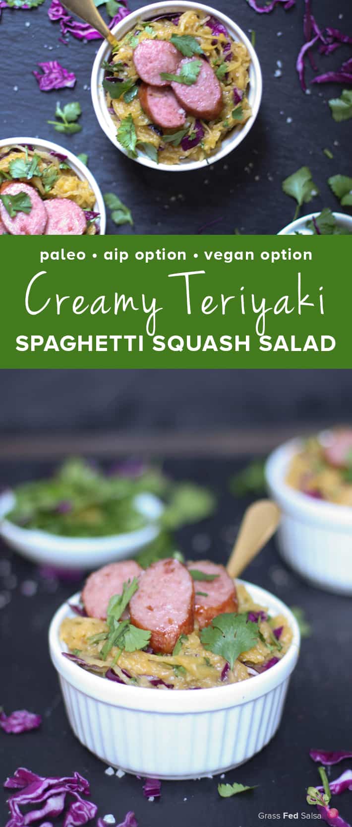 Teriyaki Spaghetti Squash Recipe - dairy free, gluten free, paleo