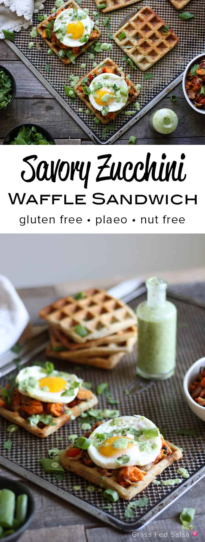 Savory Zucchini Waffle Sandwiches