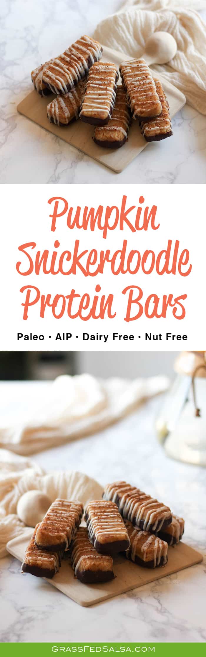 This Pumpkin Snickerdoodle Collagen Protein Bar recipe is both Paleo and Autoimmune Protocol (AIP) compliant. These protein bars are creamy, full of fall flavor, and are truly a healthy addition to your holiday breakfast routine. Grab the recipe below.