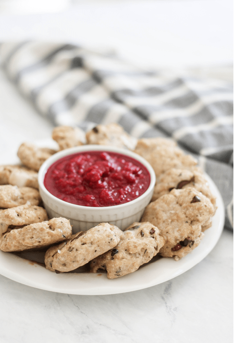 Paleo Pizza Cheesy Chicken Nuggets - Whole 30, AIP, Low Carb